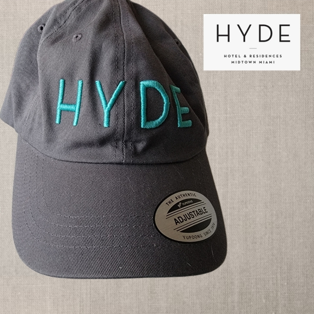 The Classic Gray Cap with Teal Embroidery